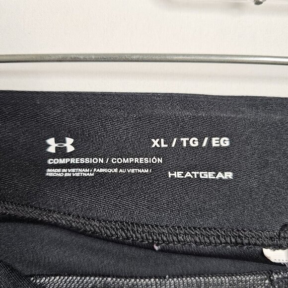 Women's UNDER ARMOUR Camo Leggings BLACK & GRAY size XL Exercise Athletic Pants - Picture 5 of 6